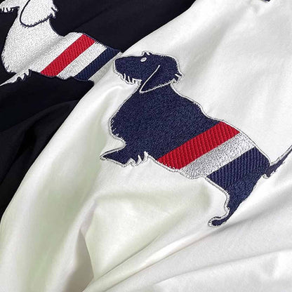 トム・ブラウン 子犬刺繍 Tシャツ