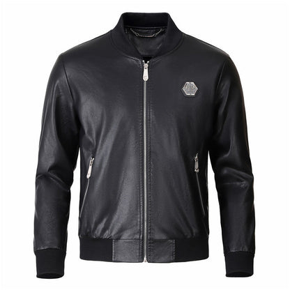 SOLO-LOGO Cowhide Jacket