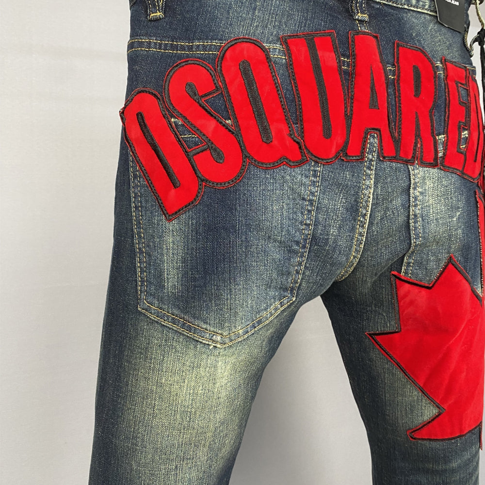 SOLO-DSQ2 Blue Graffiti Jeans