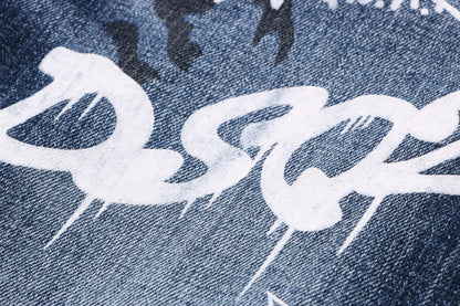 SOLO-DSQ2 Blue Graffiti Jeans