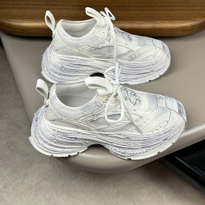 2025 Limited Edition Thick Sole Leather Sneakers