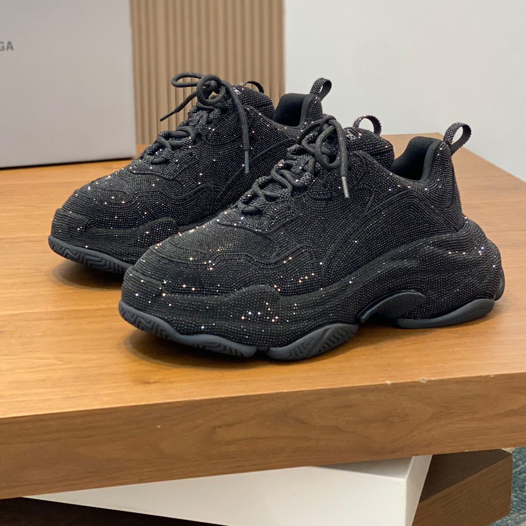 Balenciaga 2025 Limited Edition Leather Sneakers – Classic Grosgrain Buckle