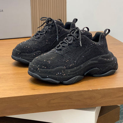 Balenciaga 2025 Limited Edition Leather Sneakers – Classic Grosgrain Buckle