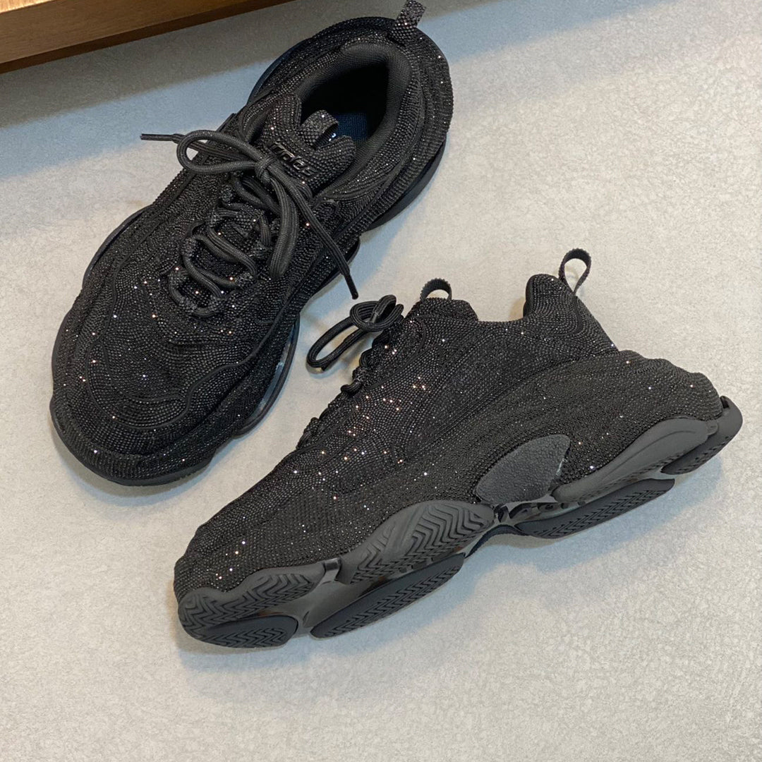 Balenciaga 2025 Limited Edition Leather Sneakers – Classic Grosgrain Buckle