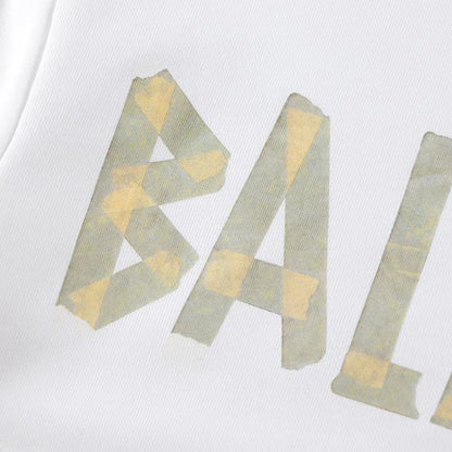 2025SS Men's Crew Neck Hoodie | 100% Cotton | White & Black