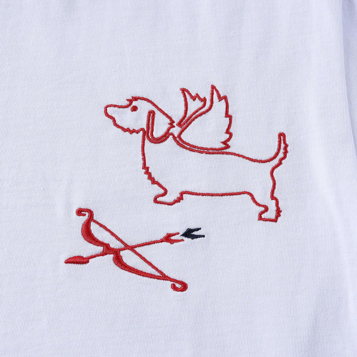 トム ブラウン 子犬の刺繍 Tシャツ