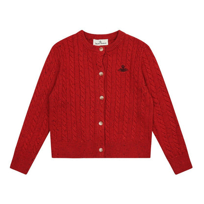 Vivienne Westwood カラーブロック コットンウールカーディガン