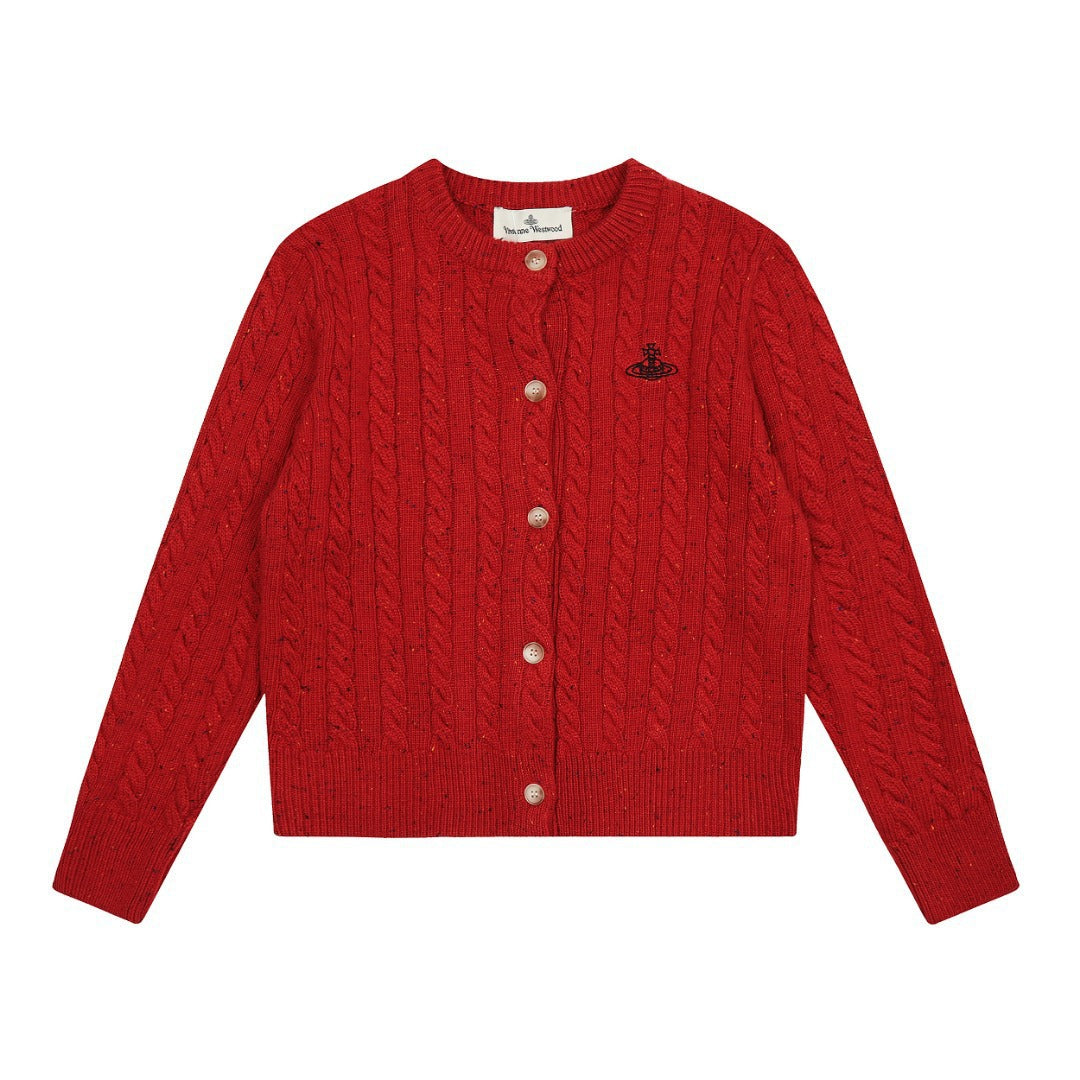 Vivienne Westwood カラーブロック コットンウールカーディガン