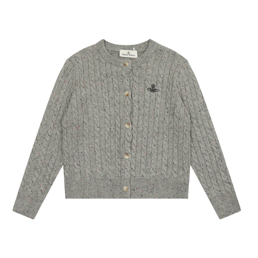 Vivienne Westwood カラーブロック コットンウールカーディガン