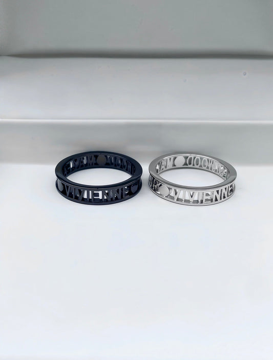 Openwork Letter Ring
