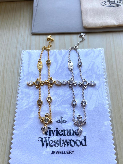 ヴィヴィアンウエストウッド ラインストーンブレスレット