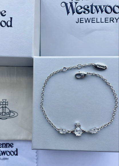 Vivienne Westwood シンプルラインストーンブレスレット