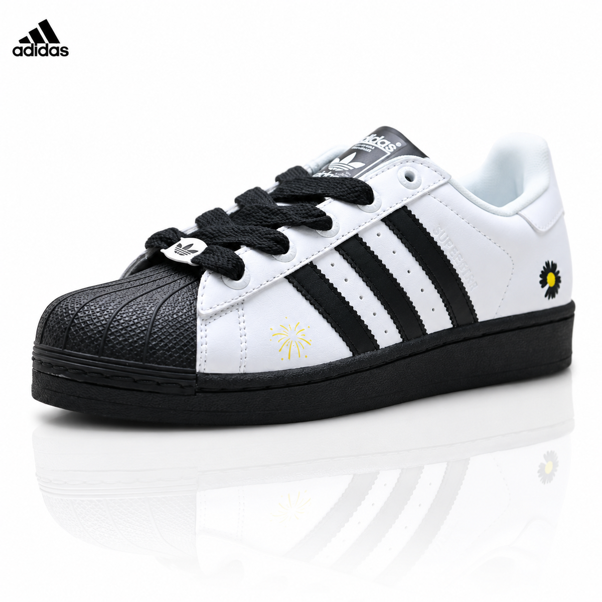 Adidas  Classic Black & White Superstar Sneakers