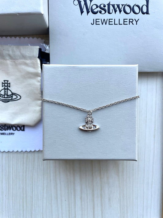 Vivienne Westwood "Planet" Full-Rhinestone Clavicle Necklace